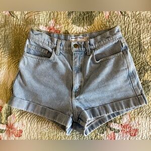 American Apparel Women’s Denim High Waist Cuff Shorts Size 29
